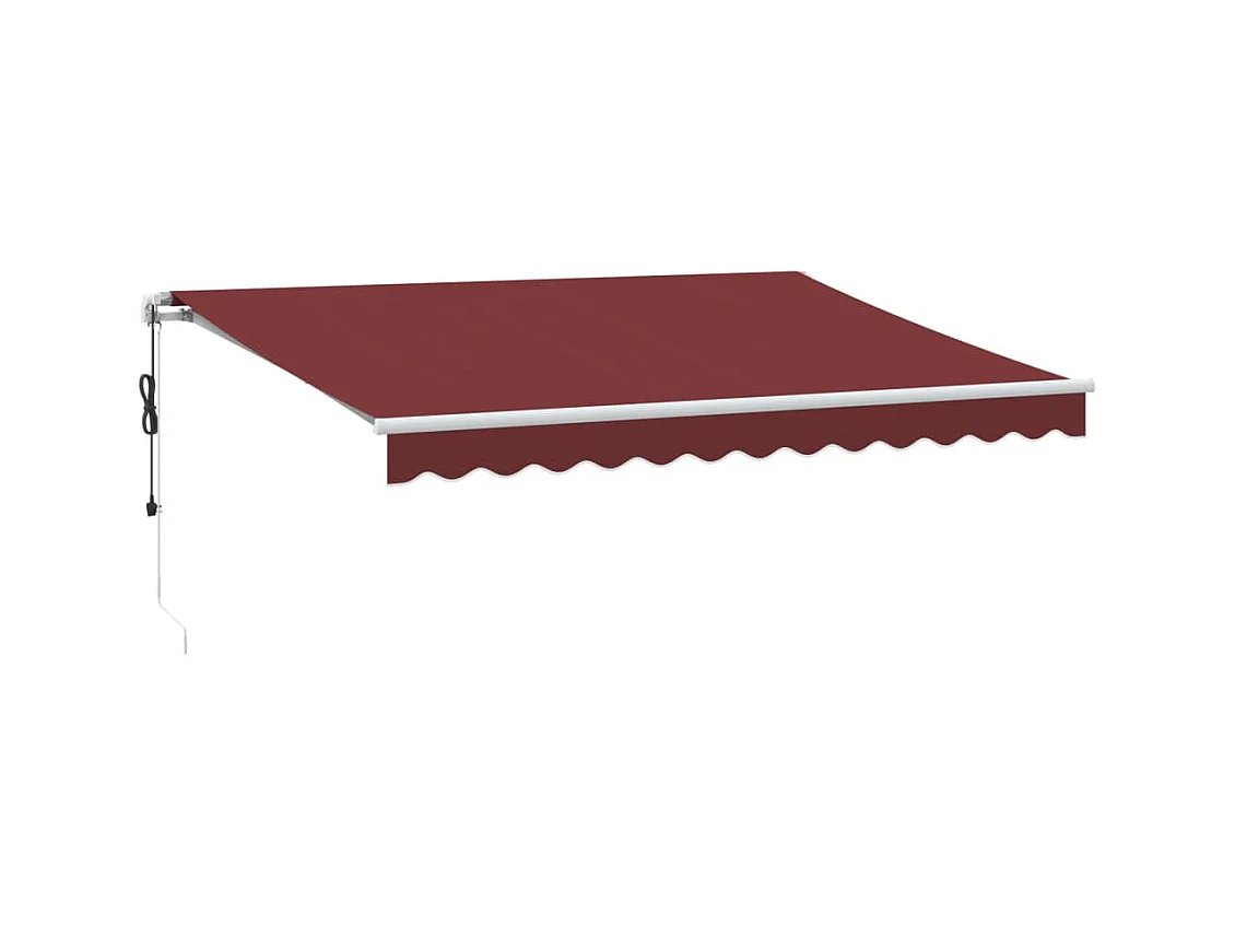 Auvent rétractable automatique bordeaux 350x250 cm FR93498