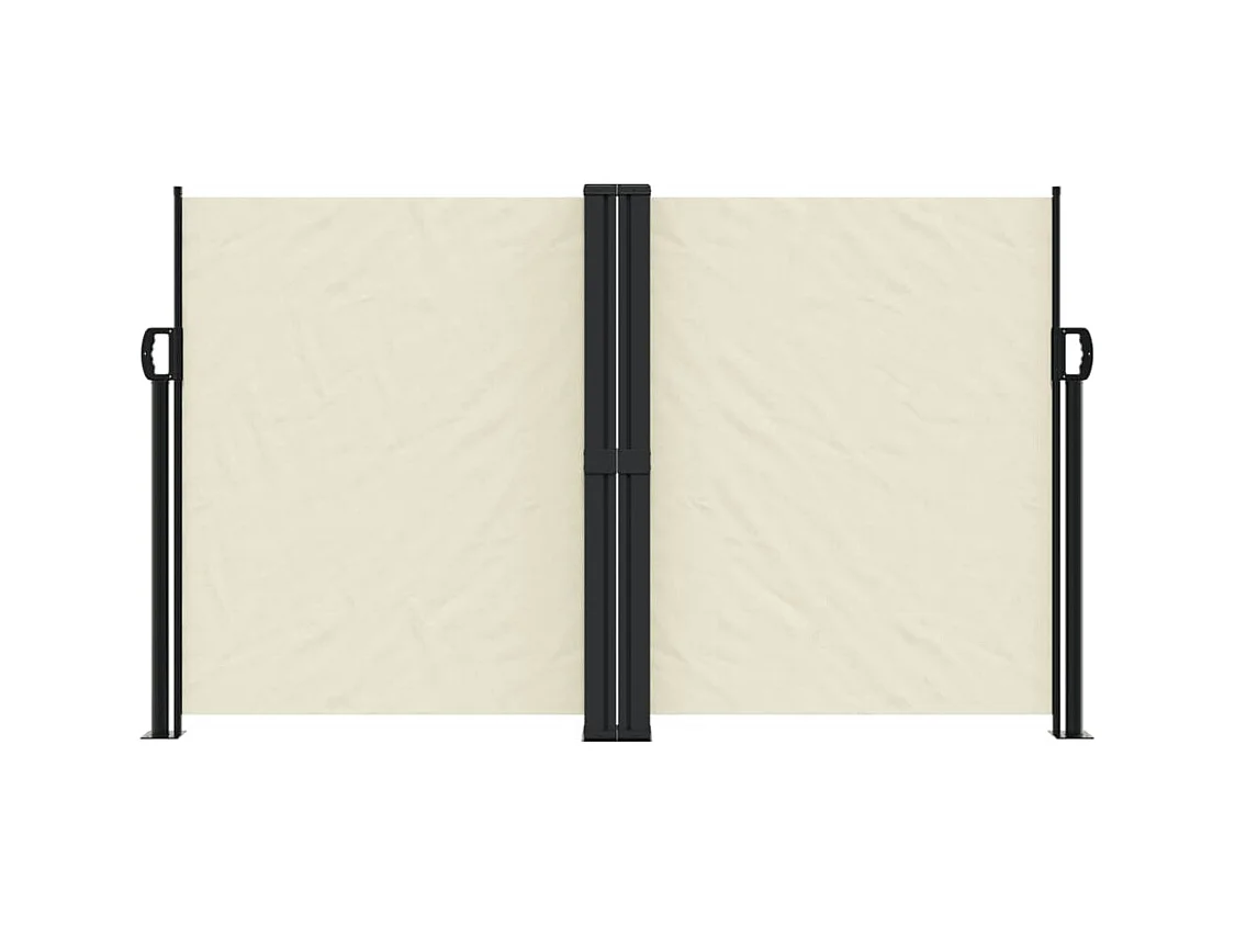 Auvent latéral rétractable crème 140x1200 cm FR23875