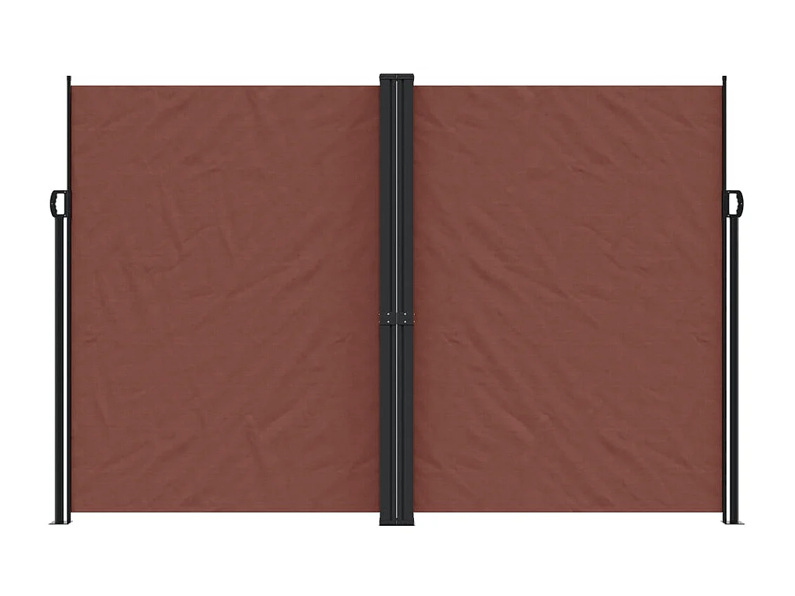 Auvent latéral rétractable Marron 220x1200 cm FR40210