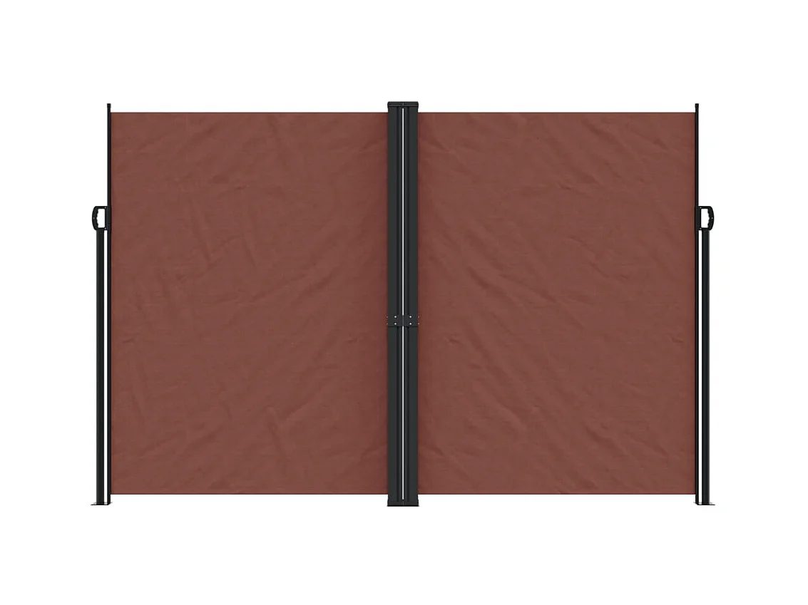 Auvent latéral rétractable Marron 220x1200 cm FR40210