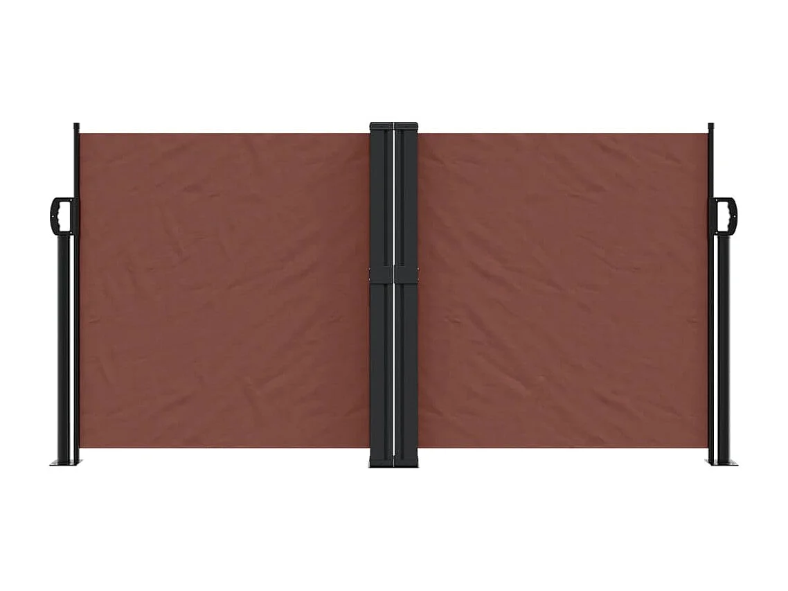 Auvent latéral rétractable marron 120x600 cm FR76799