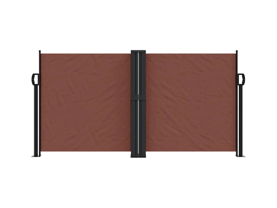 Auvent latéral rétractable marron 120x600 cm FR76799