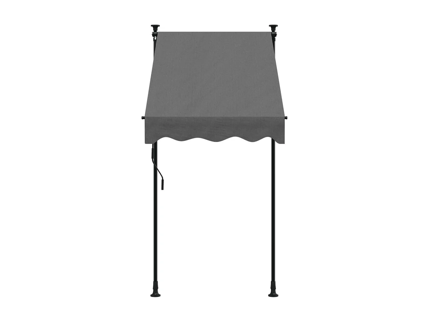 Auvent rétractable anthracite 100x150 m tissu et acier FR73818