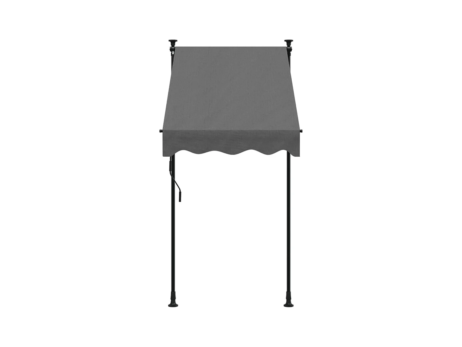 Auvent rétractable anthracite 100x150 m tissu et acier FR73818