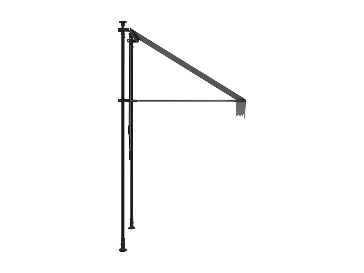Toldo retráctil de tela y acero gris antracita 100x150 cm ES944091