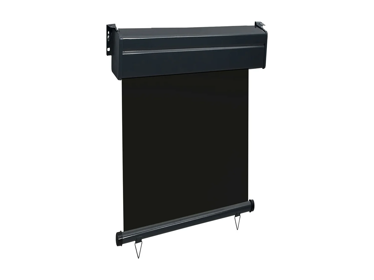 Toldo lateral de balcón negro 65x250 cm ES471815