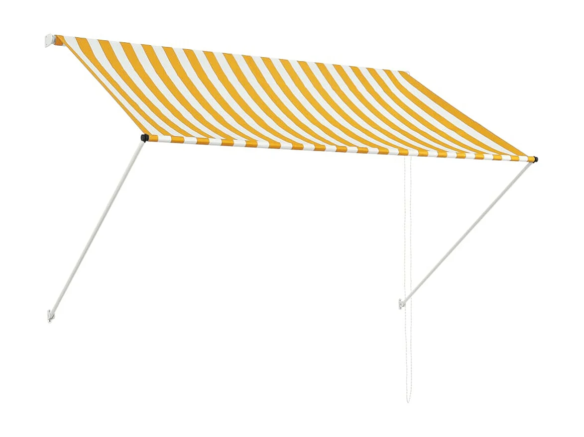 Toldo retráctil 200x150 cm amarillo y blanco ES933015