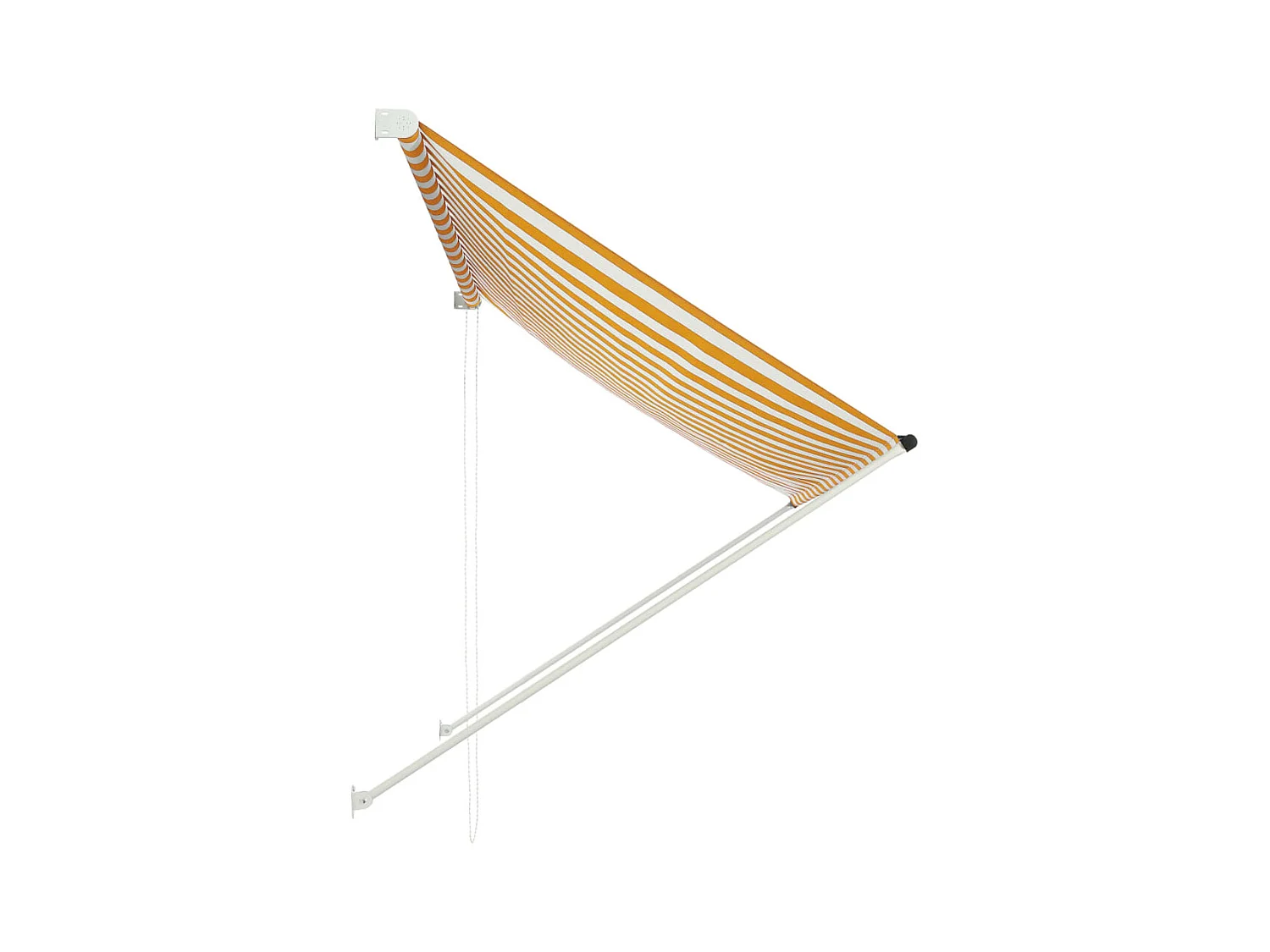 Auvent rétractable 200x150 cm Jaune et blanc FR50602