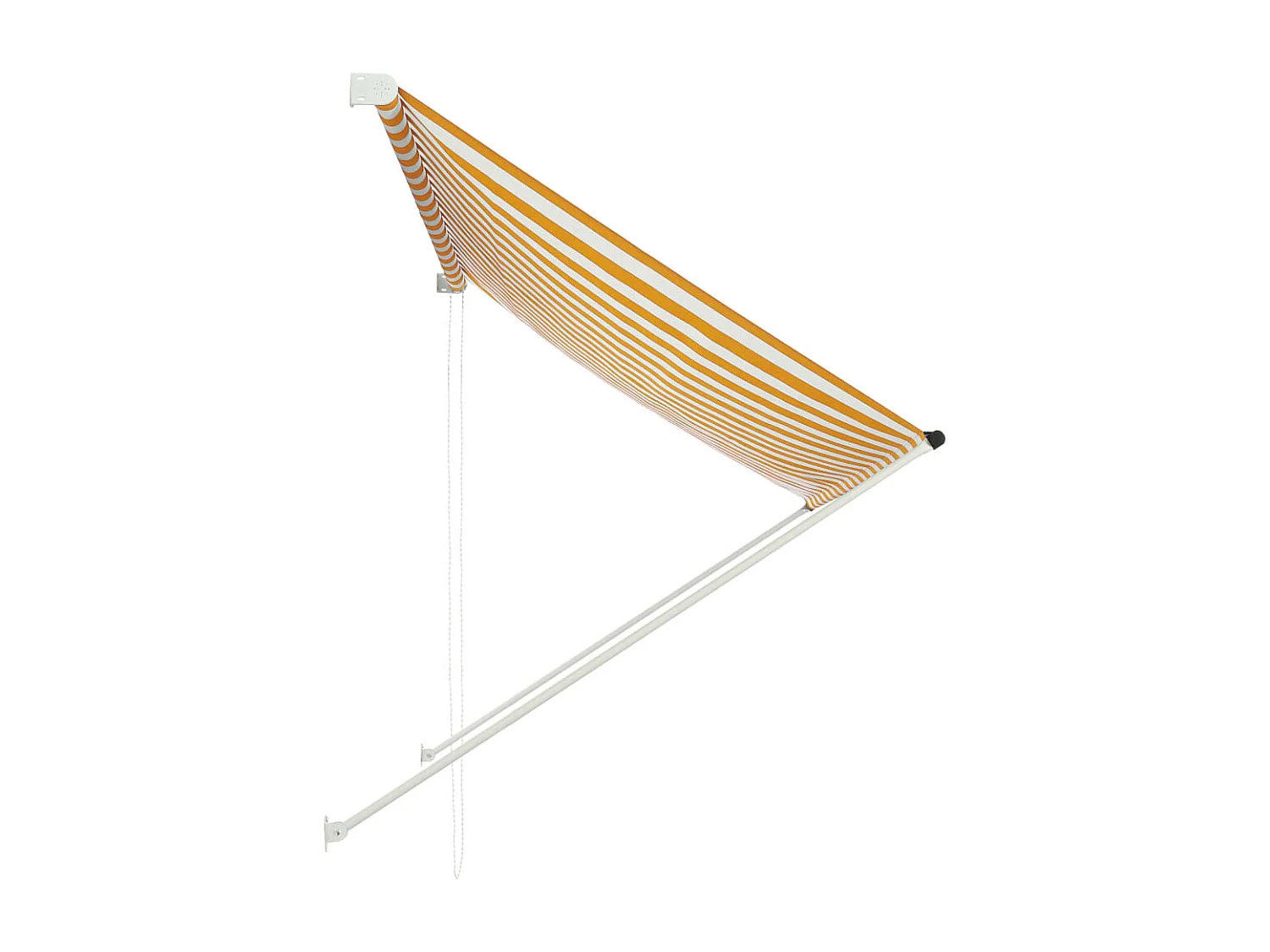Auvent rétractable 200x150 cm Jaune et blanc FR50602