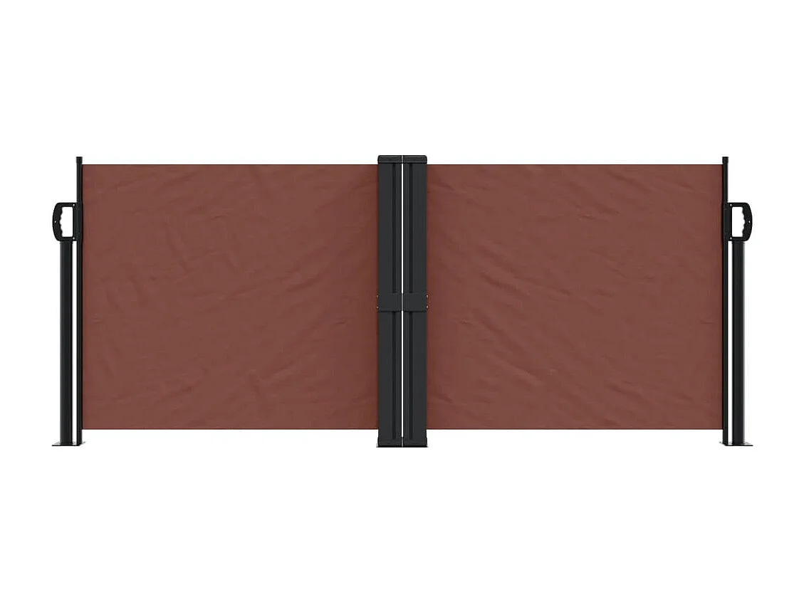 Auvent latéral rétractable marron 100x600 cm FR97148