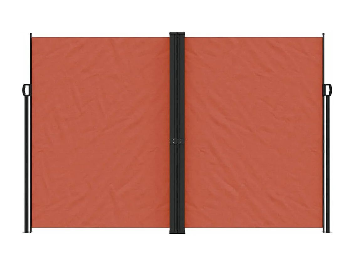 Auvent latéral rétractable terre cuite 220x1200 cm FR29934