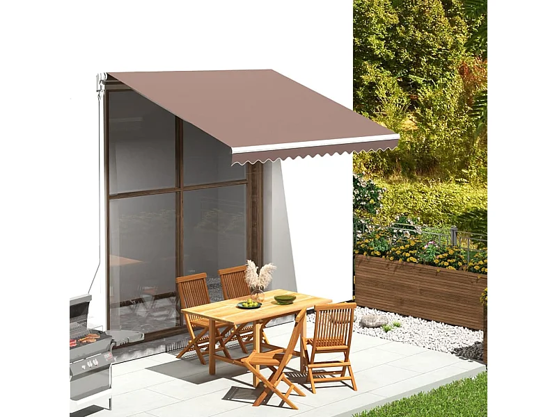 Tissu de remplacement pour auvent Marron 3x2,5 m FR68751