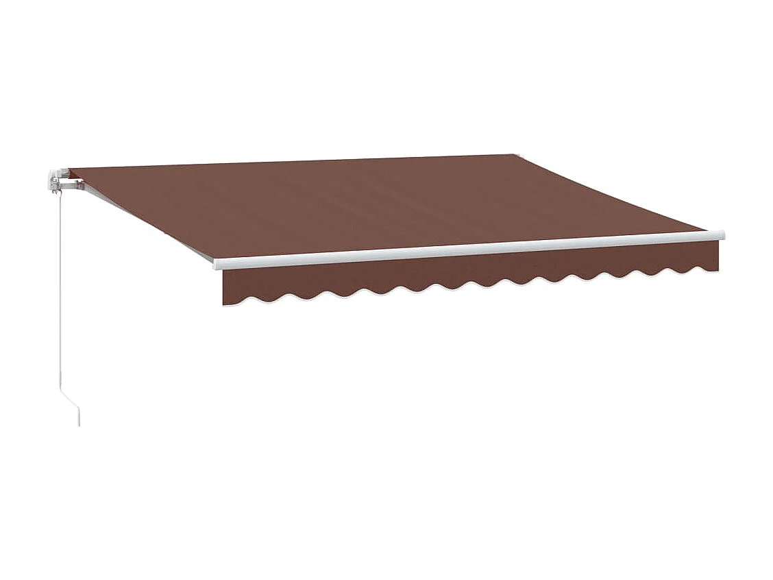 Auvent manuel rétractable marron 350x250 cm FR89664