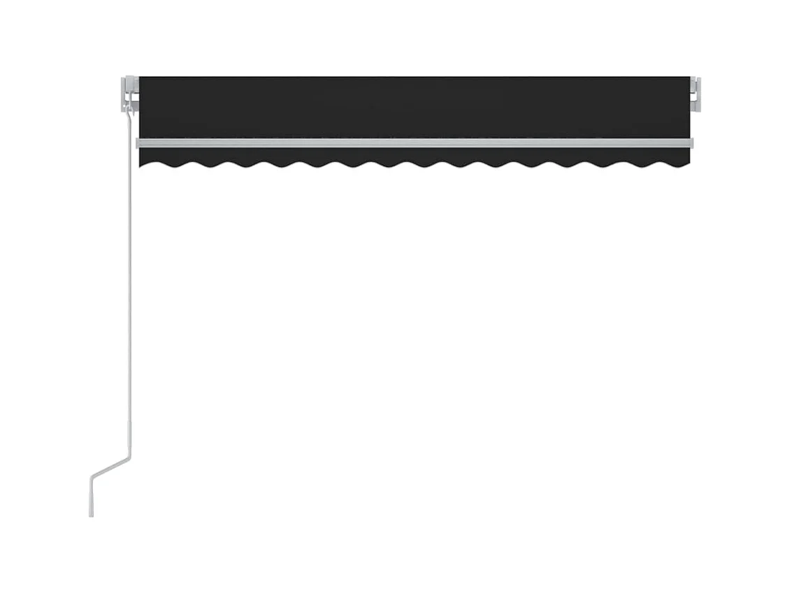 Auvent manuel rétractable avec LED 300x250 cm Anthracite FR85095