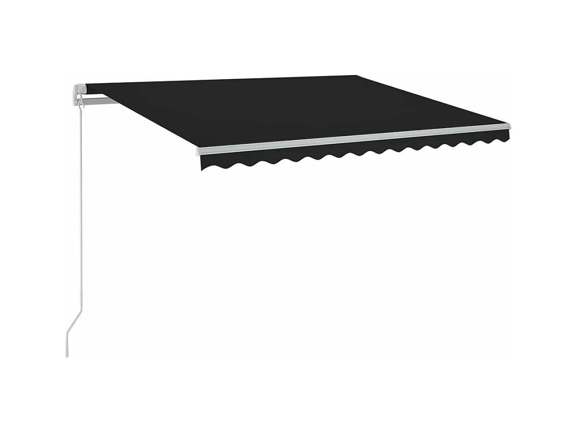 Auvent manuel rétractable avec LED 300x250 cm Anthracite FR85095