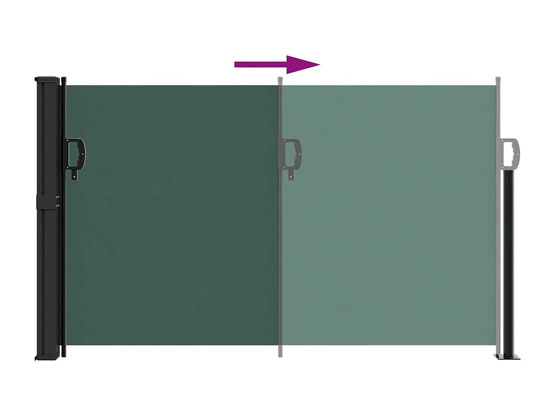 Auvent latéral rétractable vert foncé 120x300 cm FR94108
