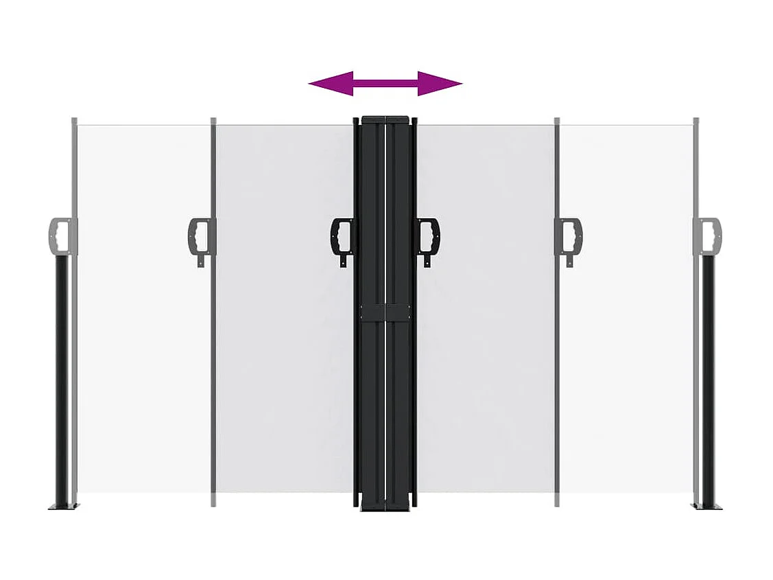 Toldo lateral retráctil blanco 140x1000 cm ES635827