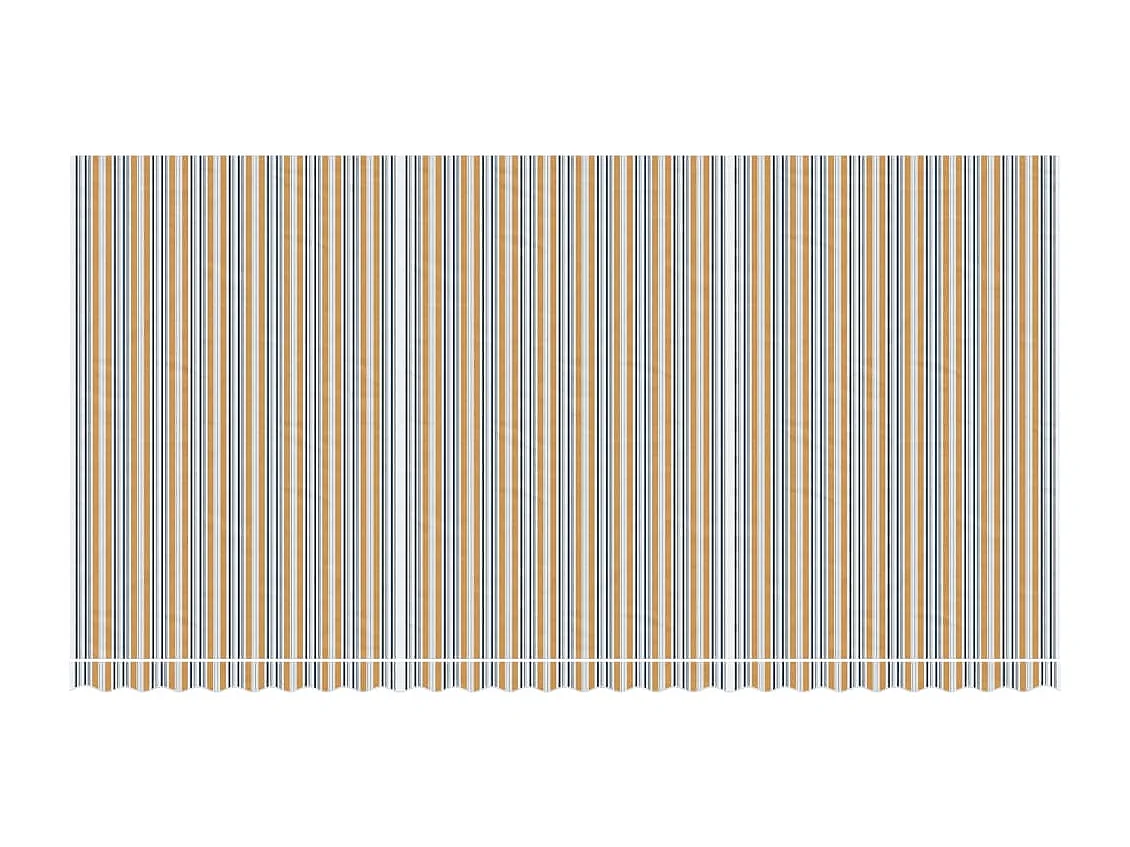 Tissu de remplacement pour auvent rayures multicolores 6x3 m FR95814