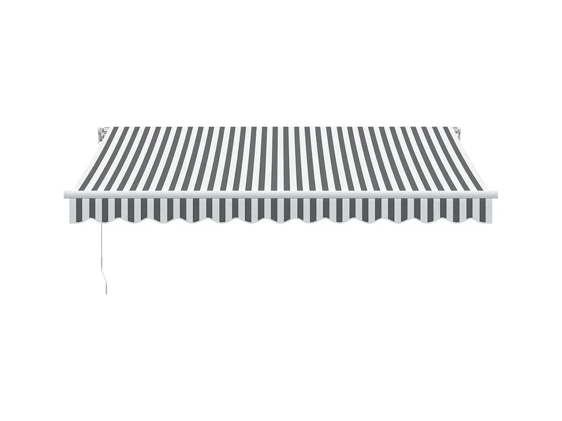 Auvent manuel rétractable anthracite et blanc 350x250 cm FR83895