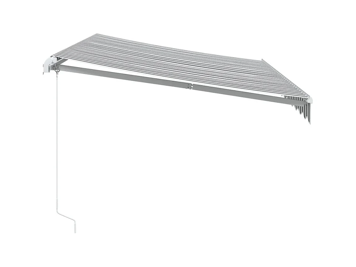 Auvent manuel rétractable anthracite et blanc 350x250 cm FR83895