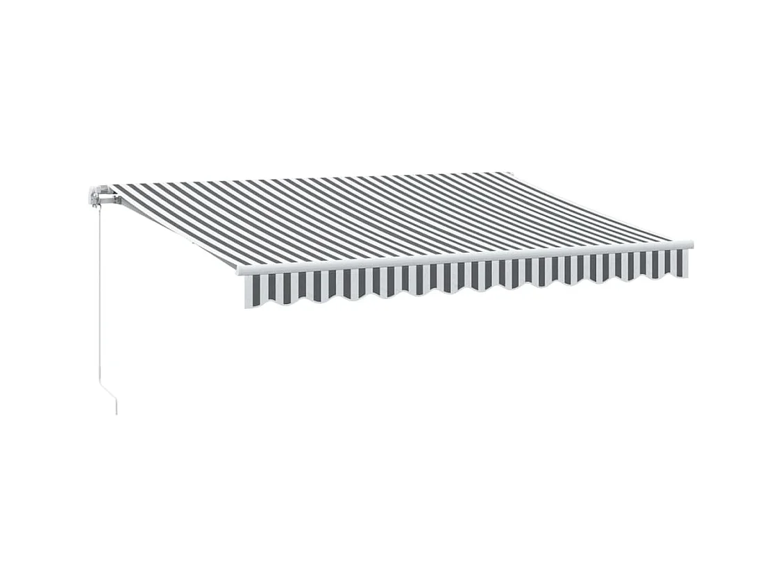 Auvent manuel rétractable anthracite et blanc 350x250 cm FR83895