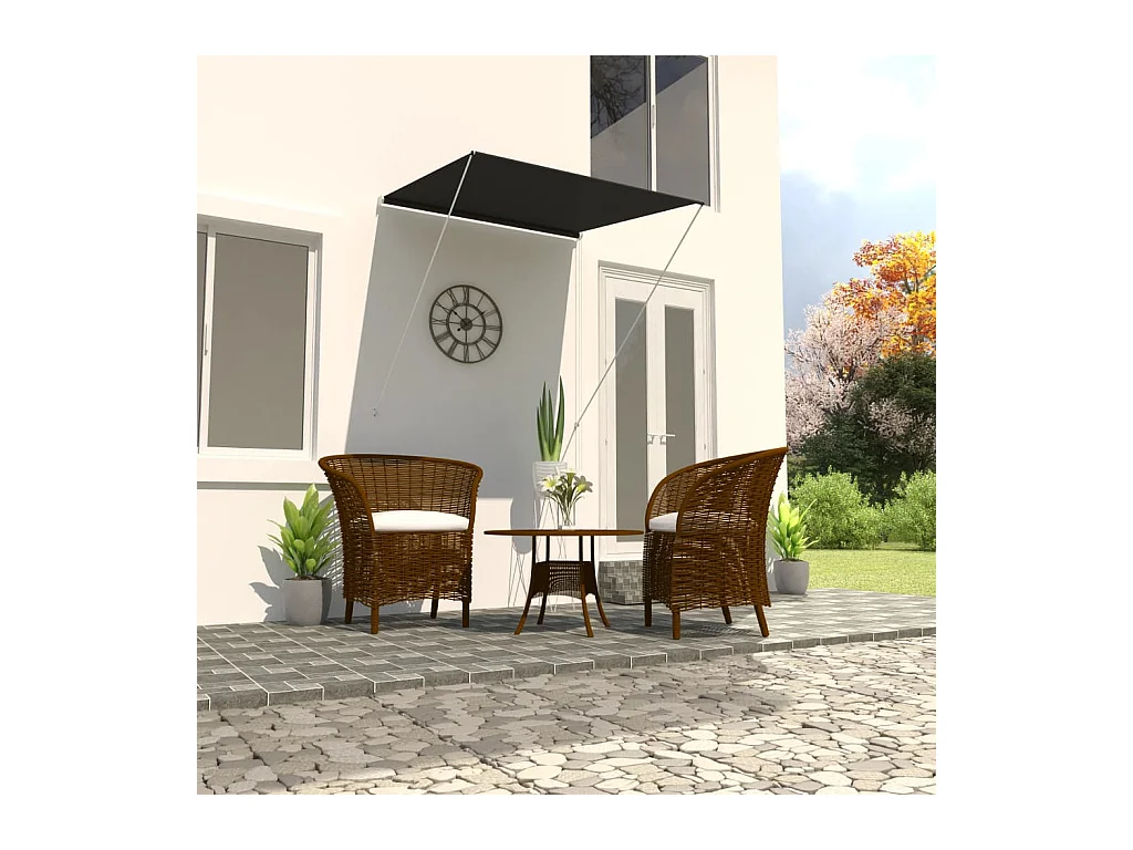 Auvent rétractable 100x150 cm Anthracite FR13624