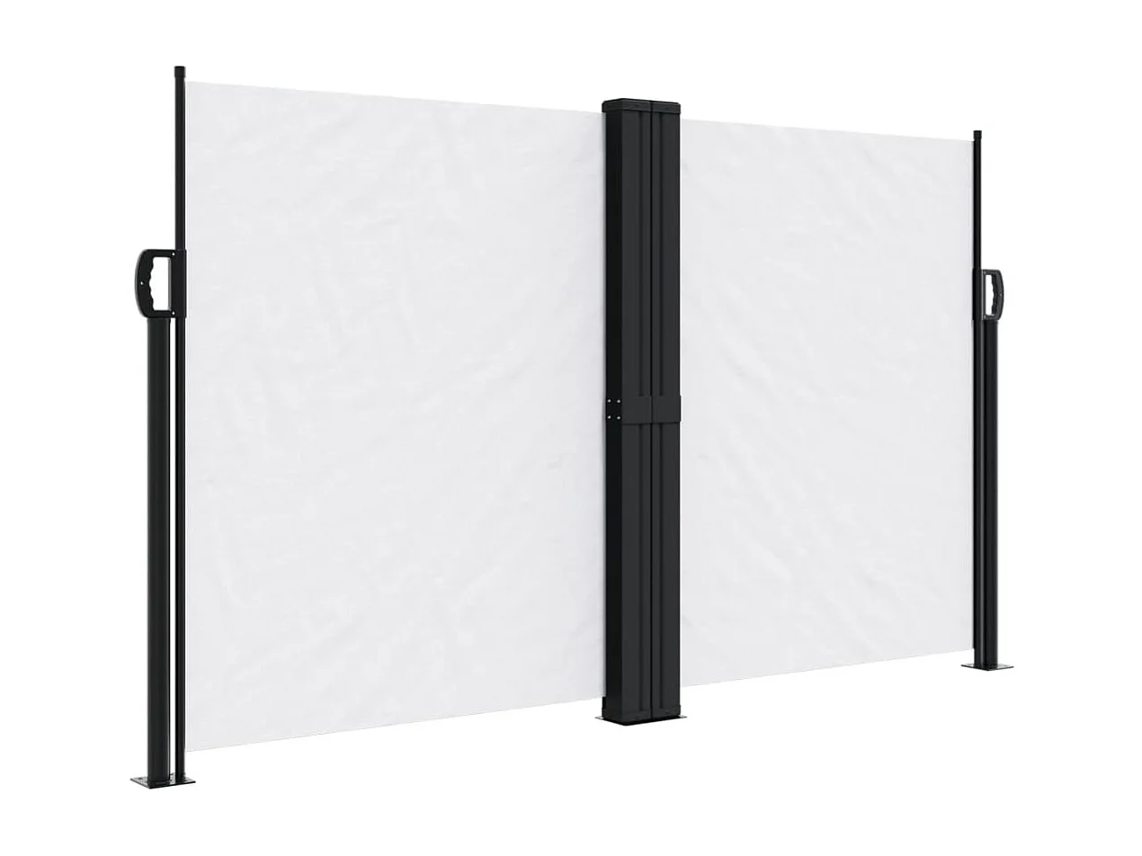 Auvent latéral rétractable blanc 140x1200 cm FR28885