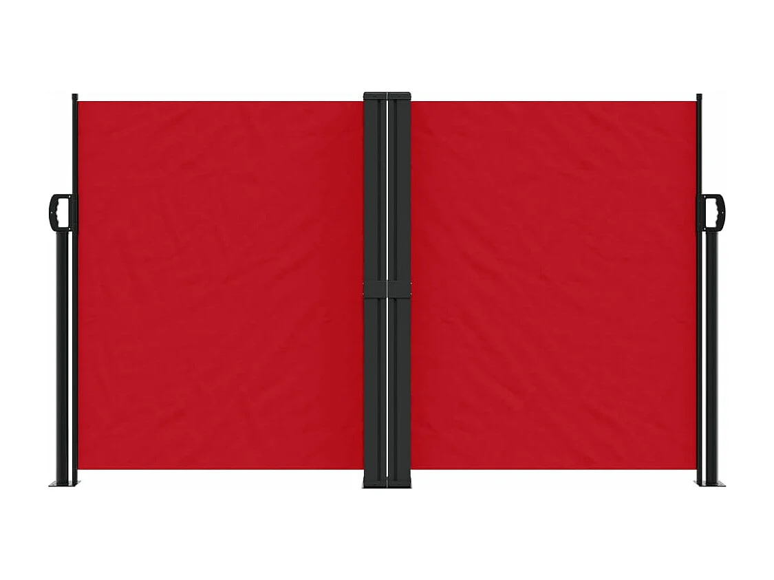 Auvent latéral rétractable rouge 140x1000 cm FR25449