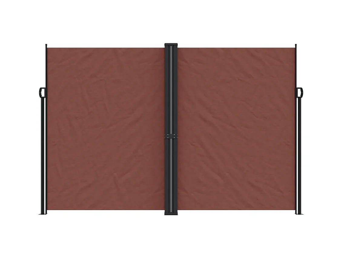 Auvent latéral rétractable marron 220x600 cm FR97471