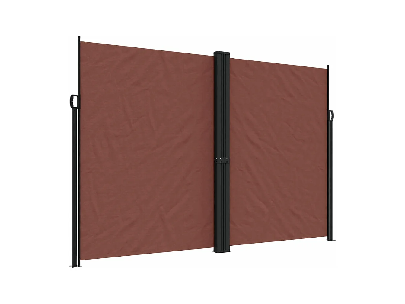 Auvent latéral rétractable marron 220x600 cm FR97471