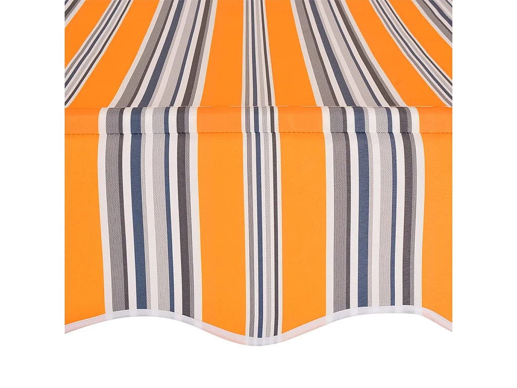 Auvent rétractable manuel 100 cm Rayures jaunes et bleues FR80205