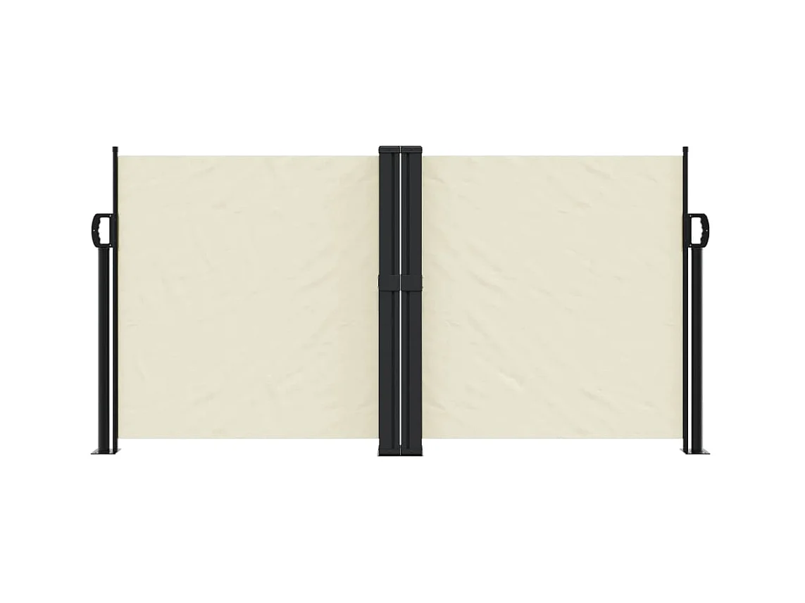 Auvent latéral rétractable crème 120x1000 cm FR80608