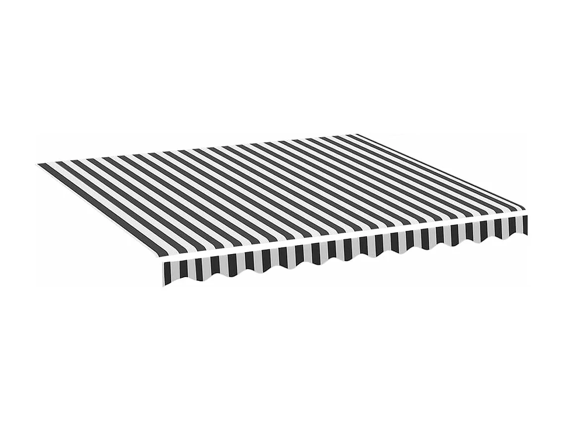 Tissu de remplacement pour auvent Anthracite et blanc 3x2,5 m FR62259