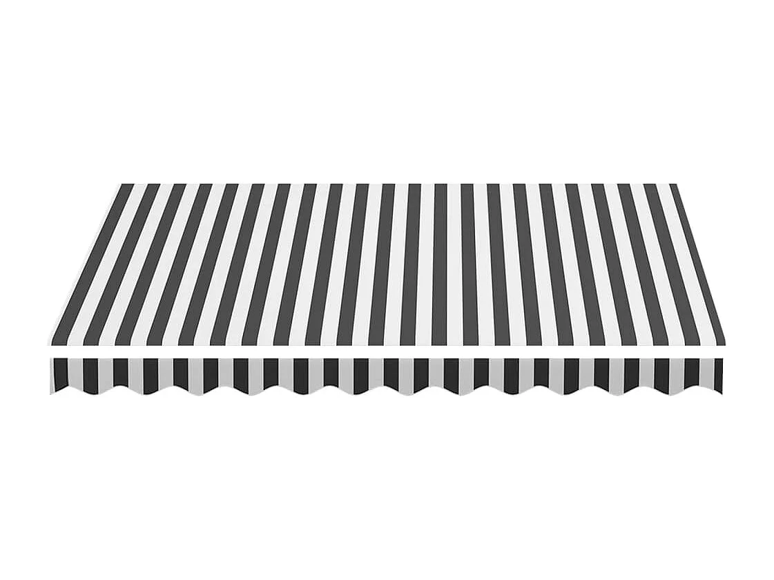 Tissu de remplacement pour auvent Anthracite et blanc 3x2,5 m FR62259