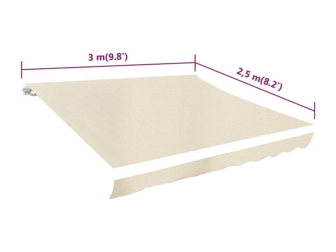 Luifeldoek 3x2,5 m canvas crème BE135496