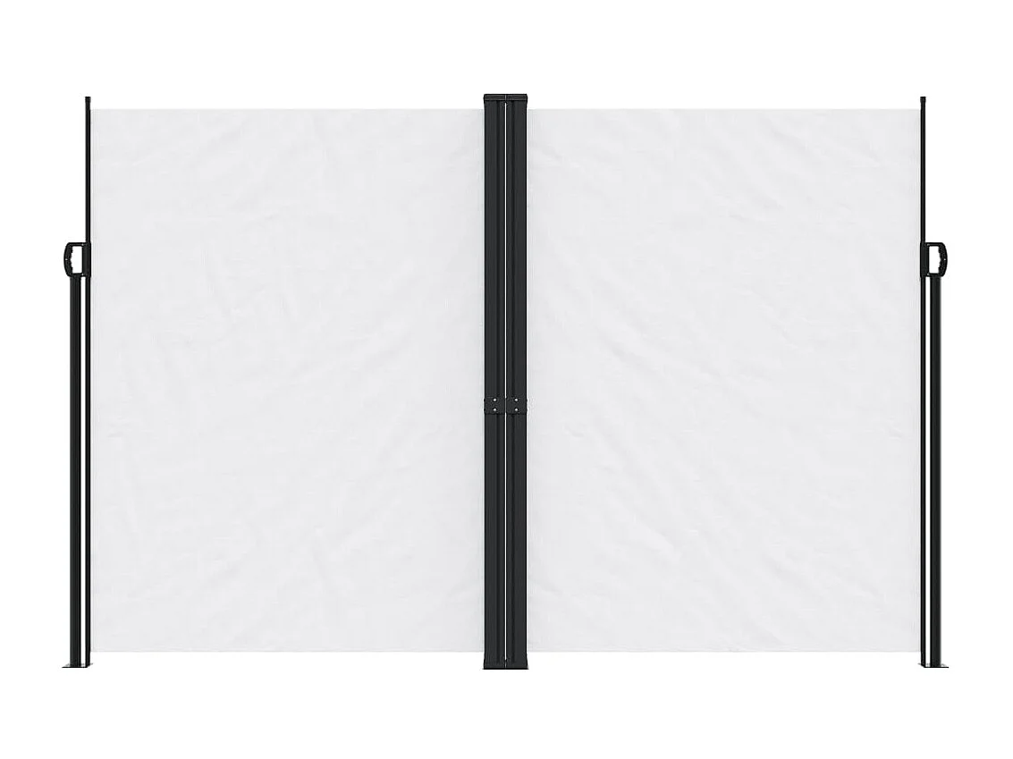 Windscherm uittrekbaar 220x1200 cm wit BE288943