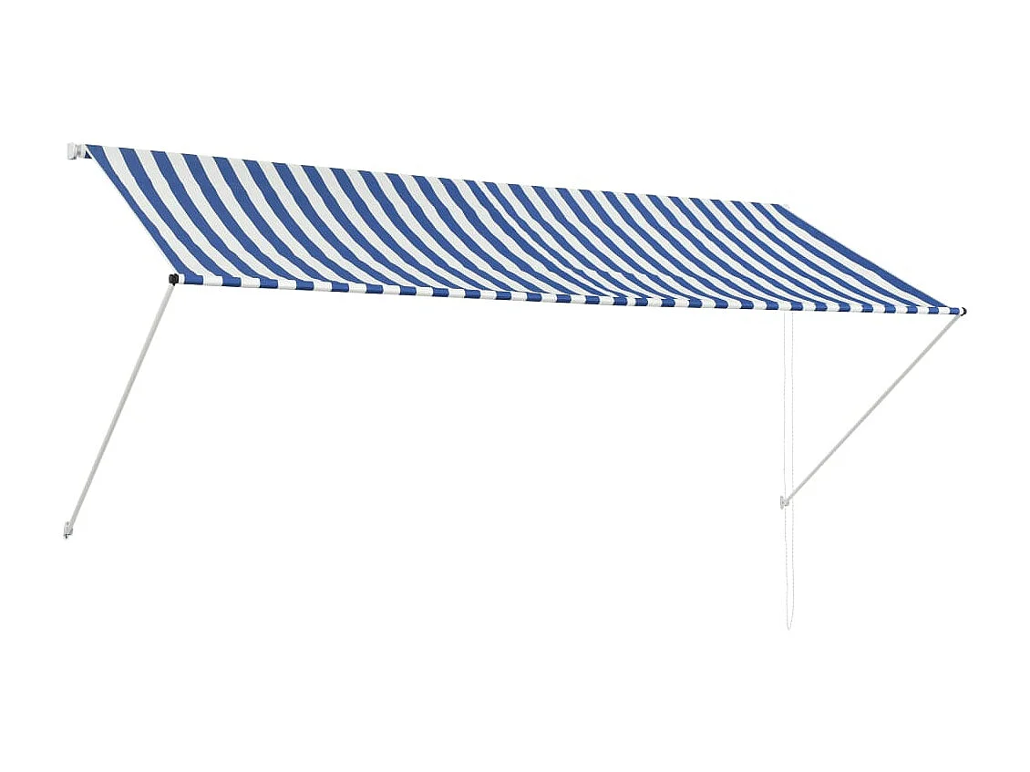 Toldo retráctil 300x150 cm azul y blanco ES896879