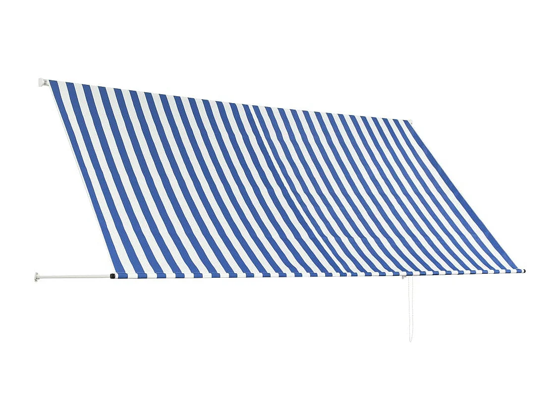 Toldo retráctil 300x150 cm azul y blanco ES896879