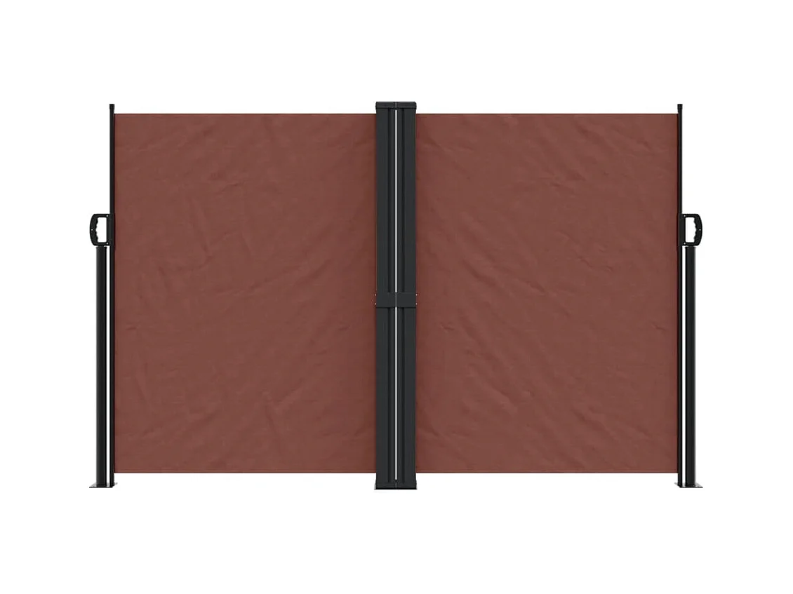 Auvent latéral rétractable marron 160x600 cm FR43649