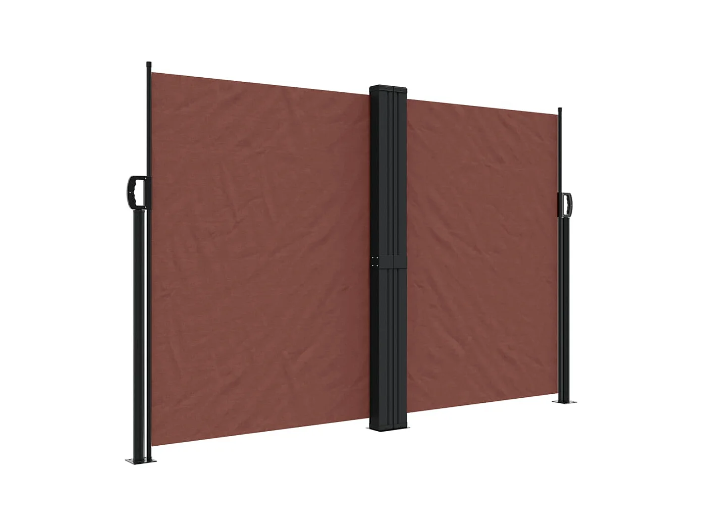 Auvent latéral rétractable marron 160x600 cm FR43649