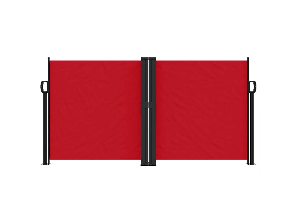 Auvent latéral rétractable rouge 120x1200 cm FR10159