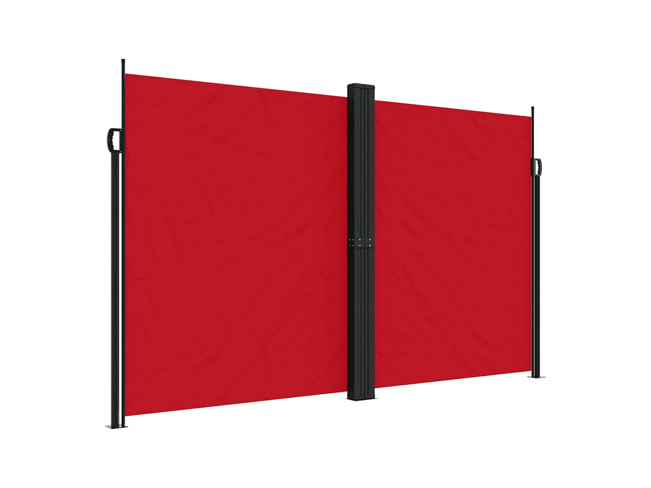 Auvent latéral rétractable rouge 200x1000 cm FR17758