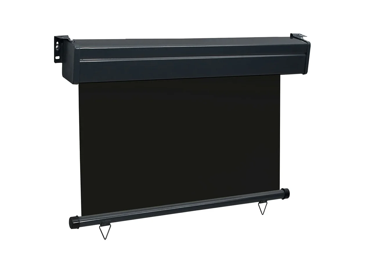 Auvent latéral de balcon 105x250 cm noir FR43795
