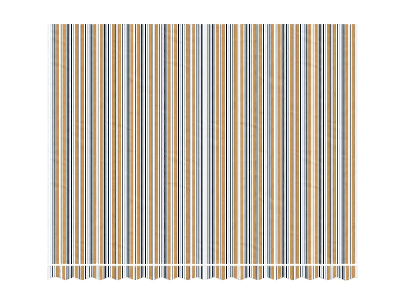 Tissu de remplacement pour auvent rayures multicolores 4x3 m FR16001