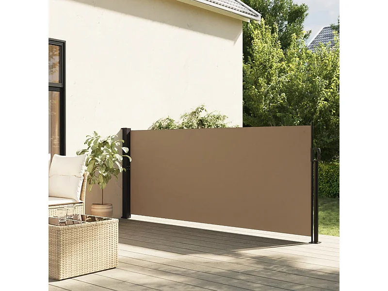 Auvent latéral rétractable taupe 120x600 cm FR85828