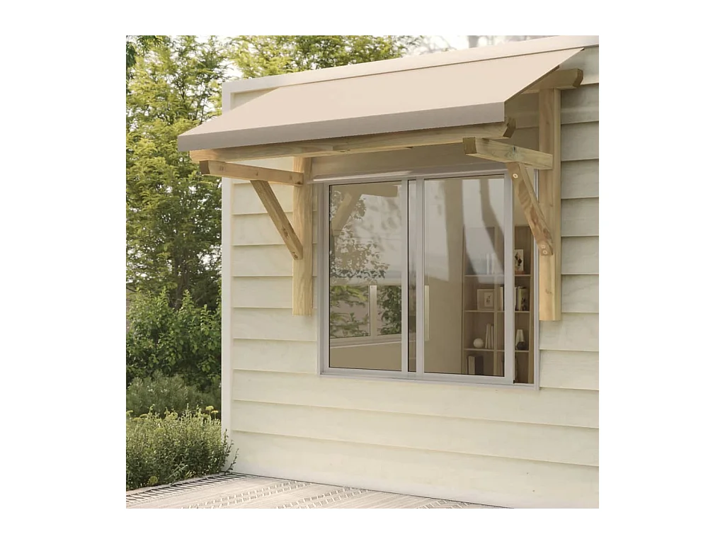 Auvent de porte 150x100x100 cm Bois de pin solide FR54637