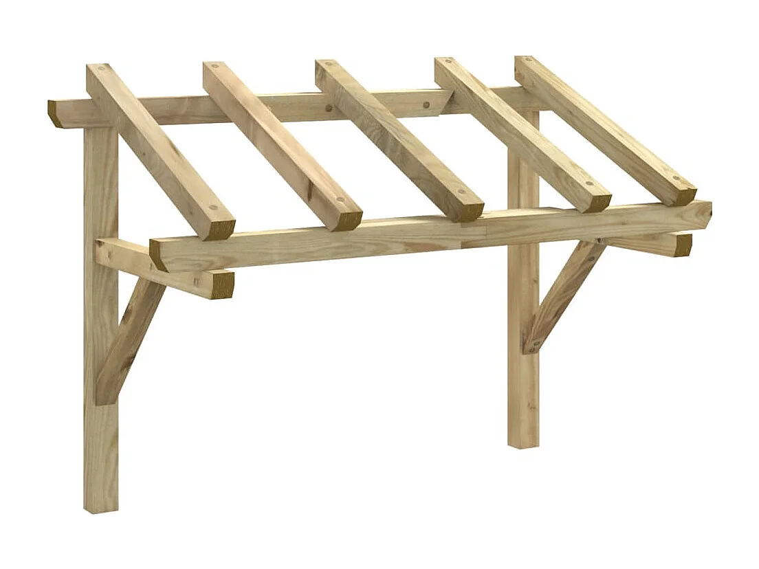 Auvent de porte 150x100x100 cm Bois de pin solide FR54637