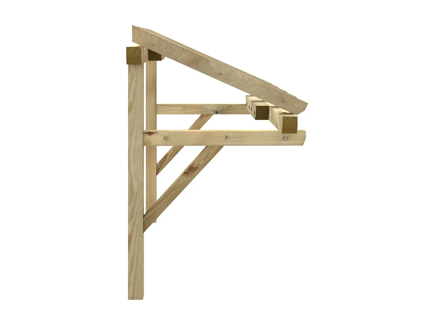 Auvent de porte 150x100x100 cm Bois de pin solide FR54637