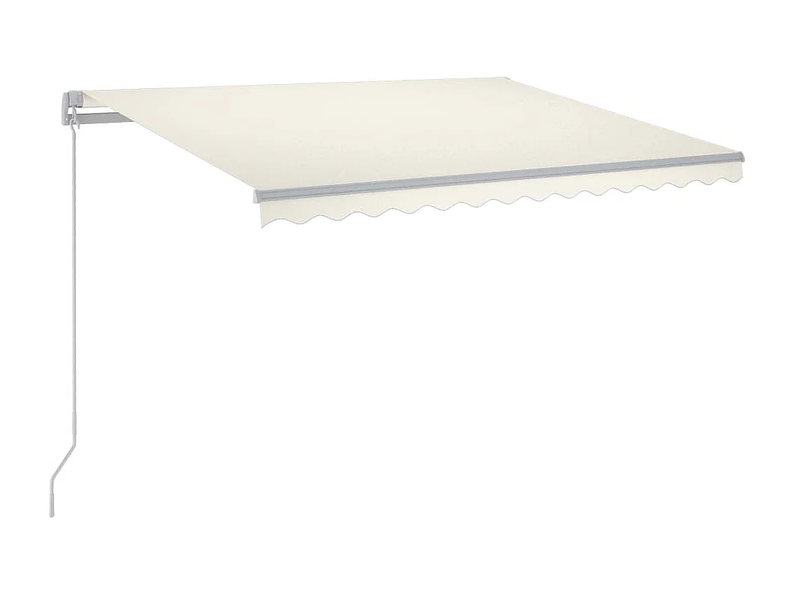 Auvent manuel rétractable avec LED 300x250 cm Crème FR78565