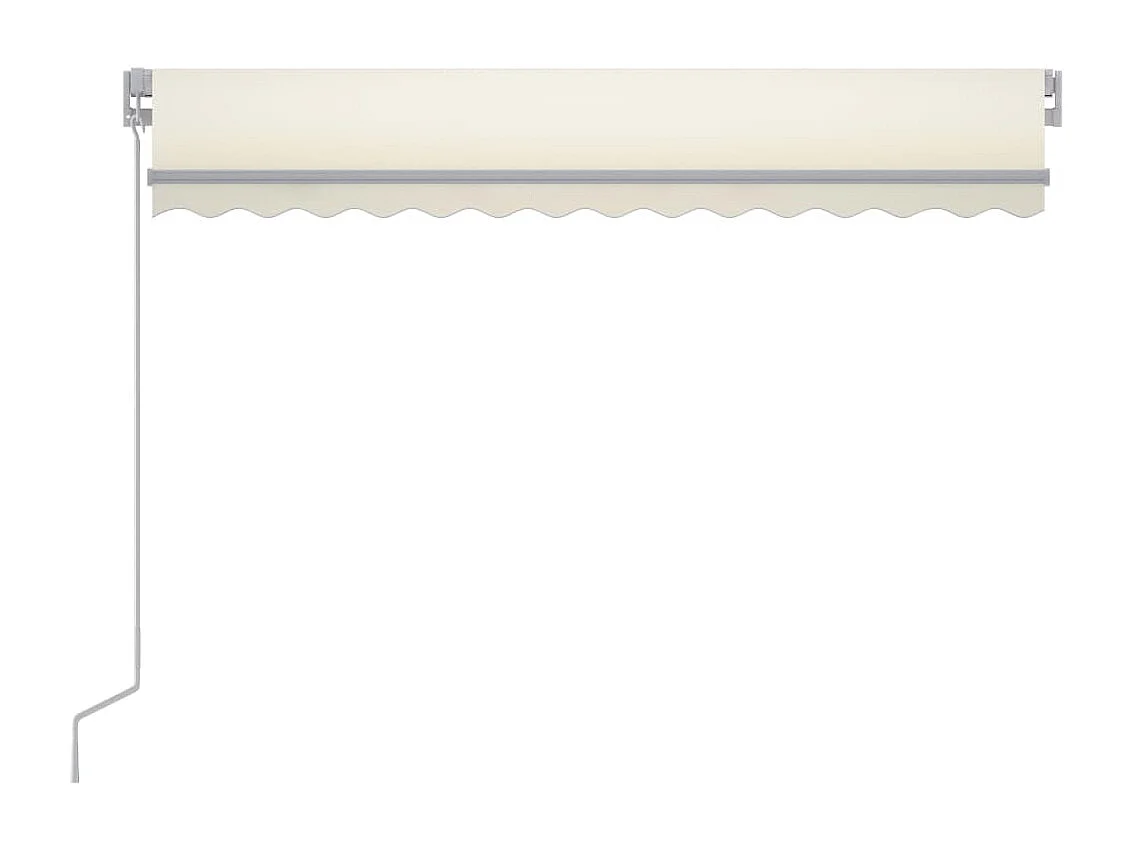 Auvent manuel rétractable avec LED 300x250 cm Crème FR78565